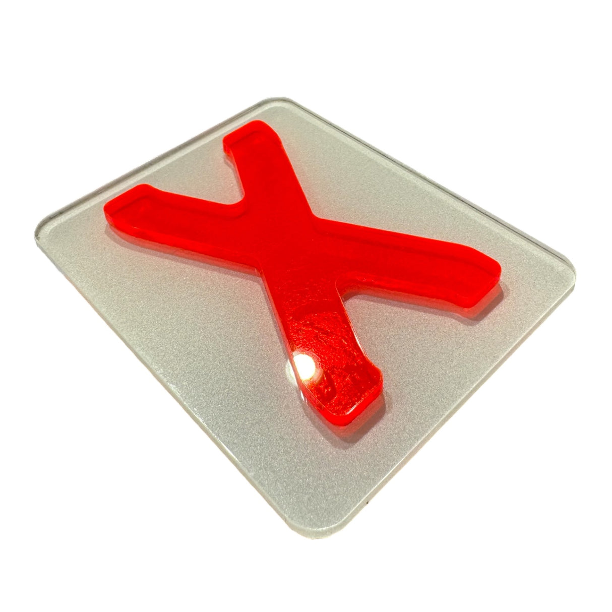 Neon Red 4D Number Plate Digits