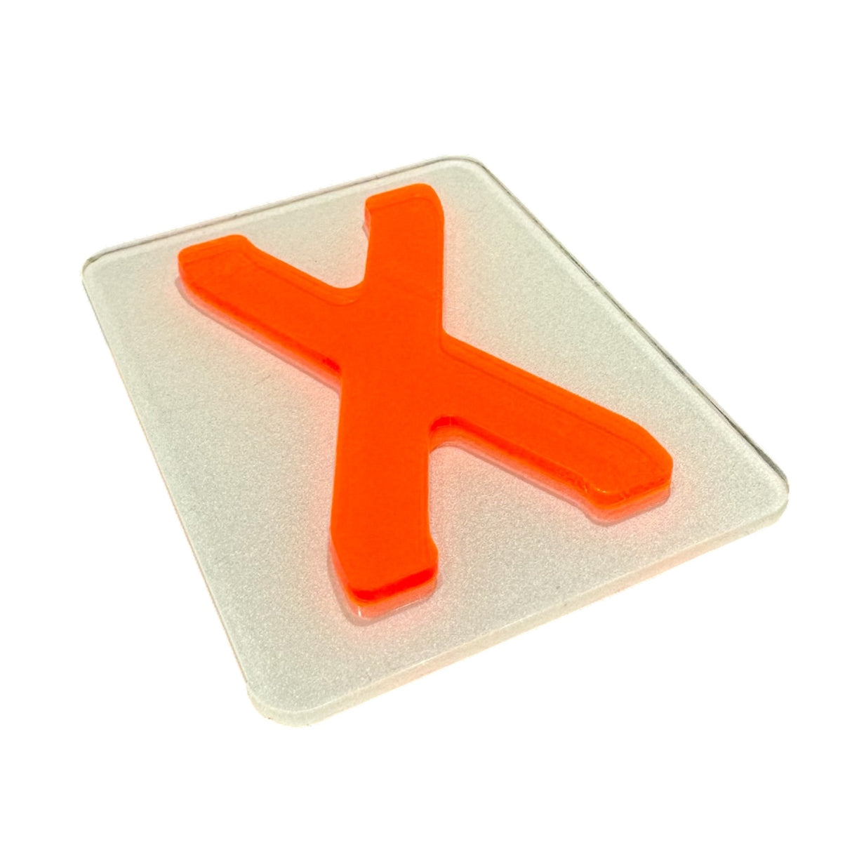 Neon Orange 4D Number Plate Digits