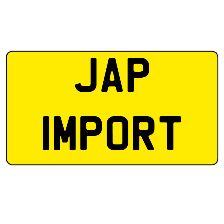 Jap Import Plate (Addon)