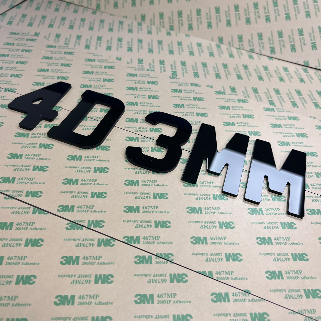 4D 3mm Number Plate Digits (350x)