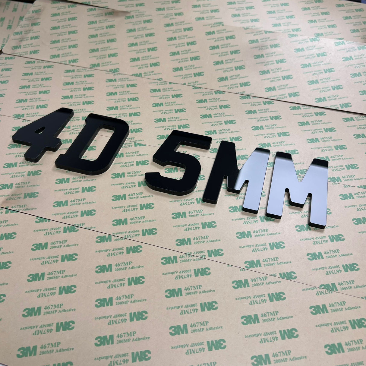 4D 5mm Number Plate Digits (175x)