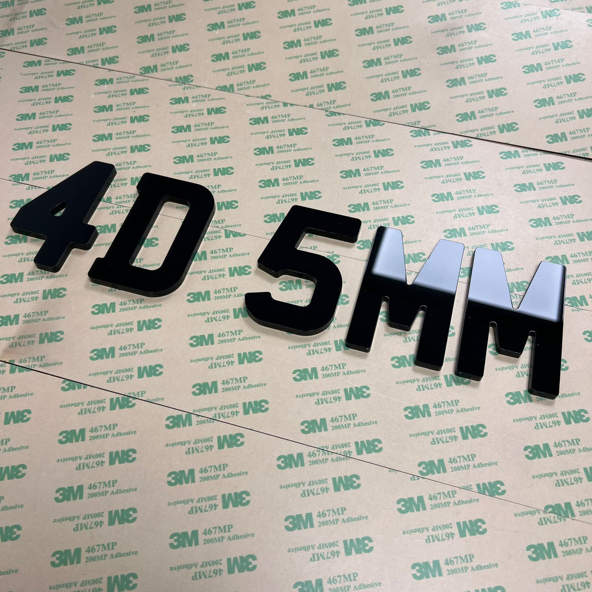 4D 5mm Number Plate Digits (350x)